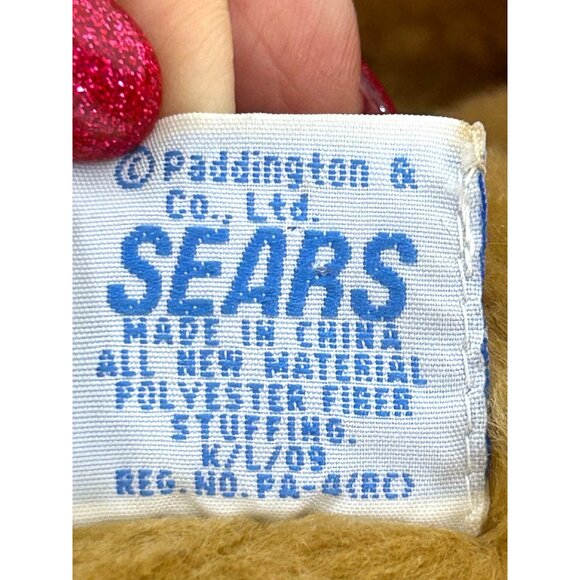 Paddington Bear Happy Holidays 1998 Vtg Plush Toy Sears Red Snowflake Sweater - Picture 6 of 14